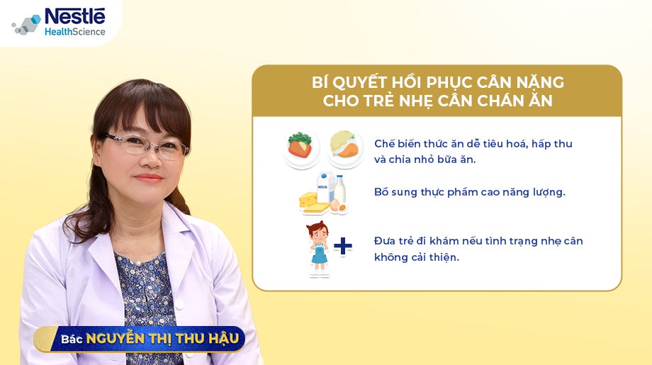 Bác Nguyễn Thị Thu Hậu Chia Sẻ Bí Quyết Hồi Phục Cân Nặng Cho Trẻ Nhẹ Cân Chán Ăn