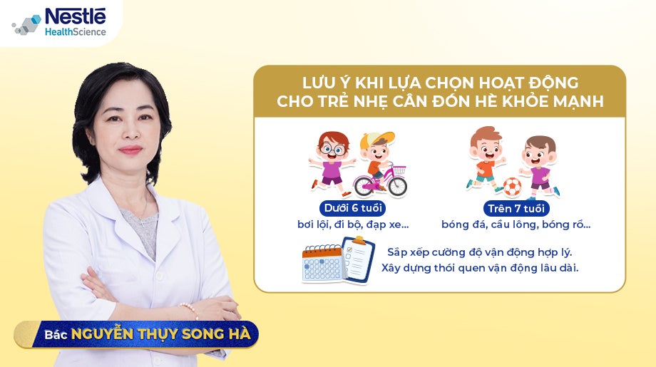 Bác Nguyễn Thụy Song Hà Chia Sẻ Bí Quyết Giúp Trẻ Nhẹ Cân Vui Chơi Hè Thoải Mái