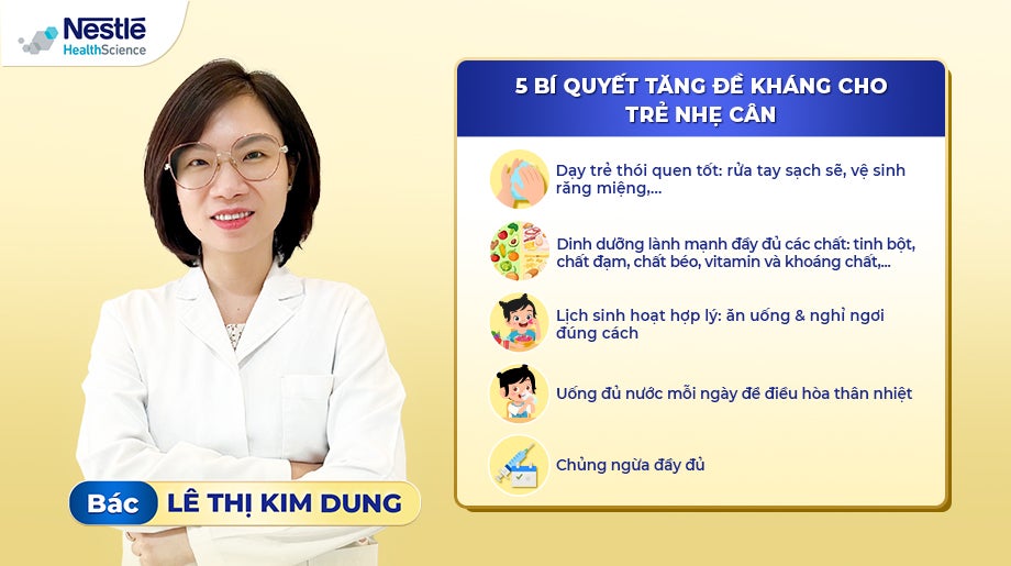 Bác Lê Thị Kim Dung Chia Sẻ 5 Bí Quyết Tăng Đề Kháng Cho Trẻ Nhẹ Cân