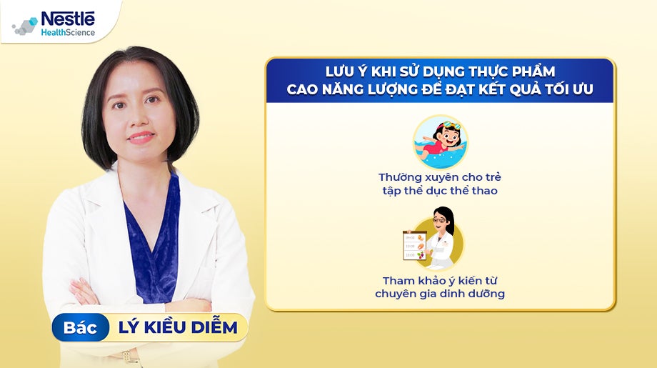 Lưu ý khi cho trẻ nhẹ cân sử dụng thực phẩm cao năng lượng để hồi phục và bắt kịp đà tăng trưởng khỏe mạnh